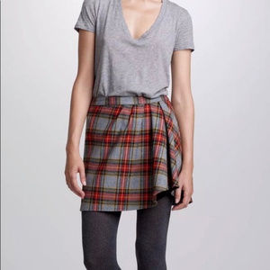 J Crew Mini Skirt Plaid Wool Blend 4 NWT